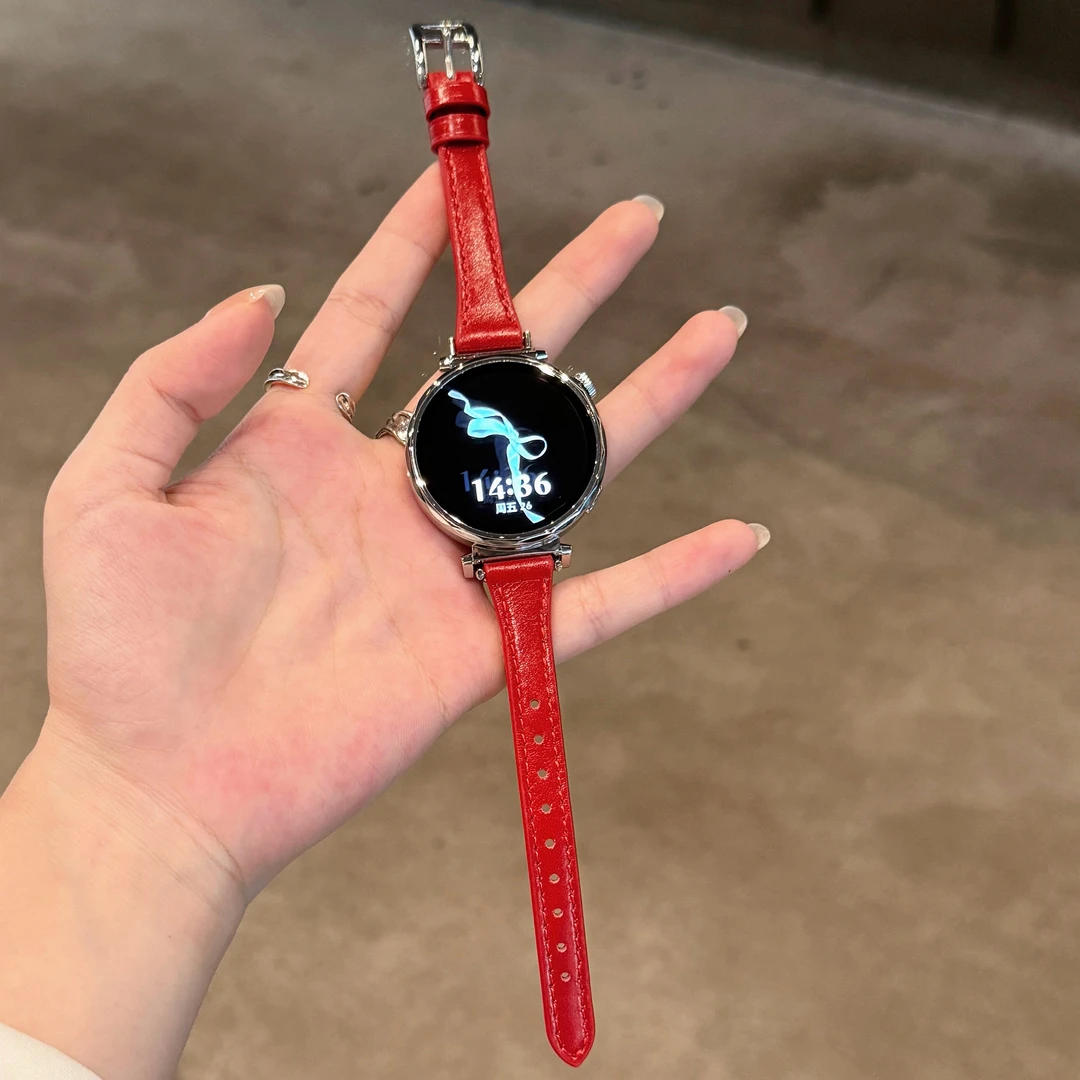 适用华为小蛮腰细款真皮手表表带华为41watch4watch5GT4GT5GT6pro