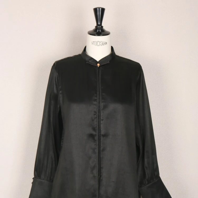 【希琳香云纱】40姆米重缎老料香云纱衬衫CD2167392