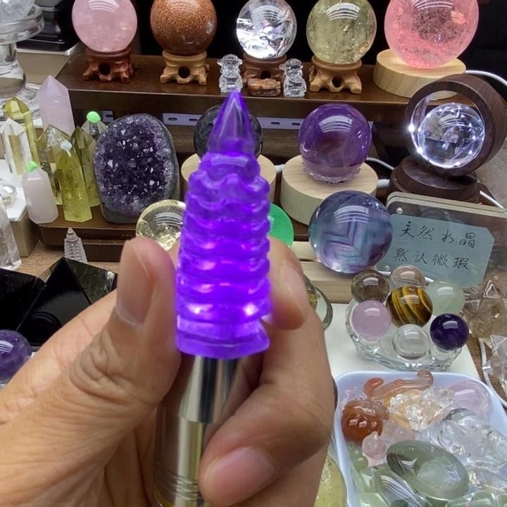 水晶摆件未镶嵌天然紫水晶文昌塔