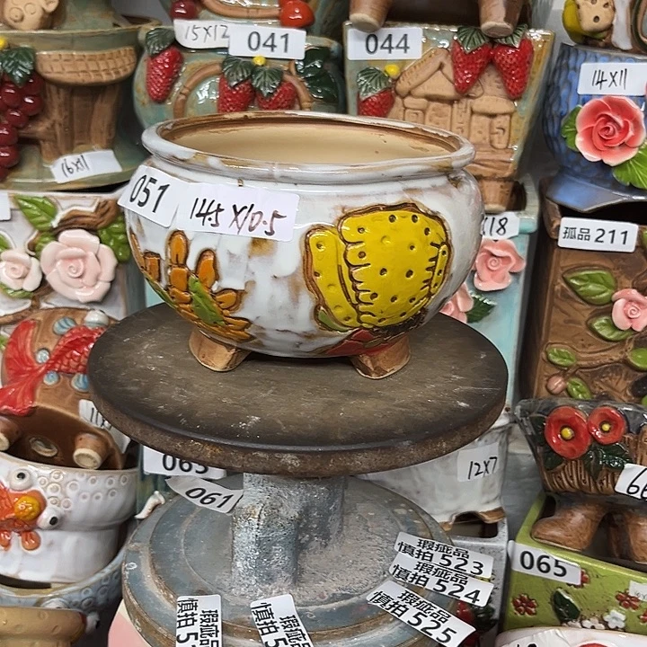 紫砂花盆粗陶材质多肉花盆