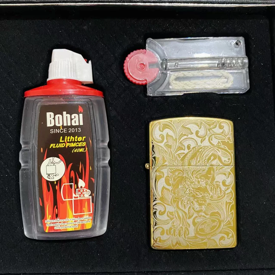 金冰貔貅煤油打火机三件套（需自行加油）