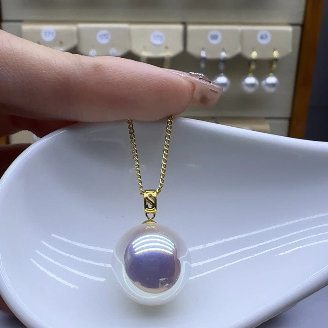 吊坠(赠链)淡水珍珠18K金镶嵌