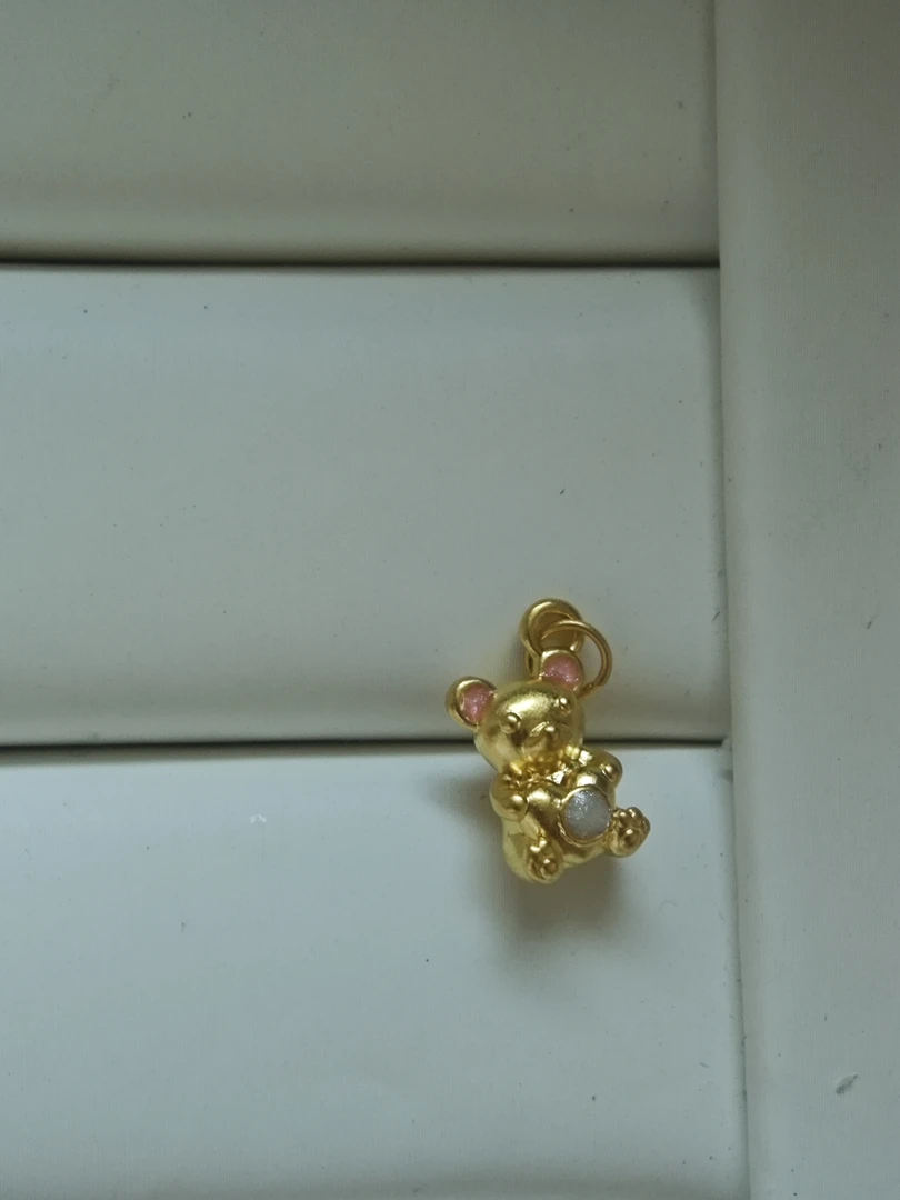 A(148）足金可爱带彩小熊