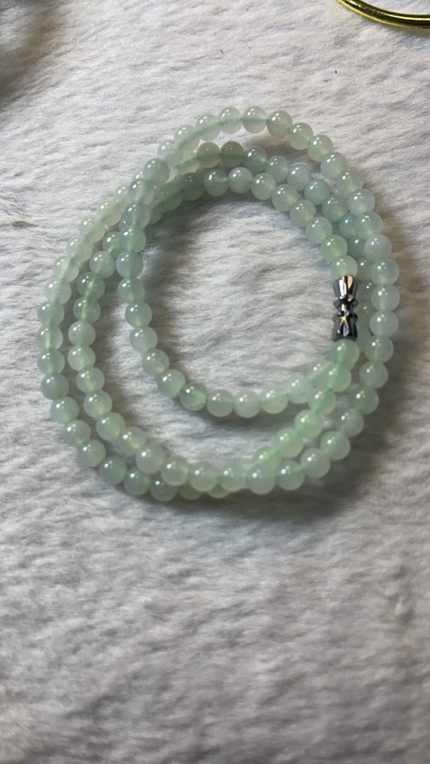 卡5.2翡翠清水108颗项链多样性发货