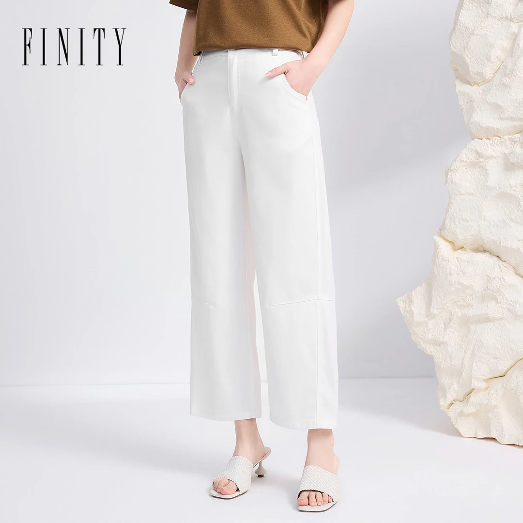 【粉丝专享】FINITY 新款牛仔裤休闲裤高腰时尚薄款宽松 F21Y5B21R5