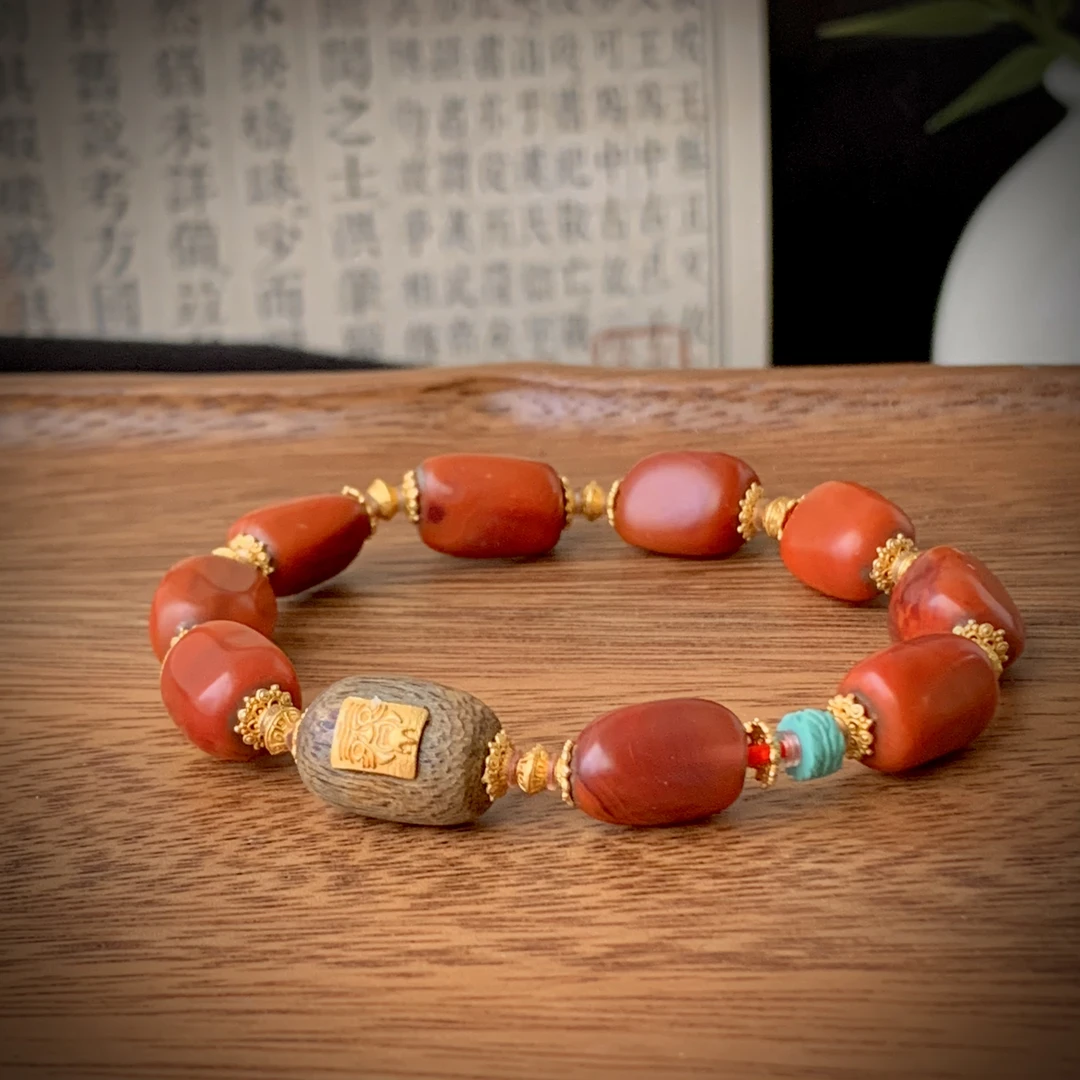 包浆南红DIY手串 多样性发一 XY1000203