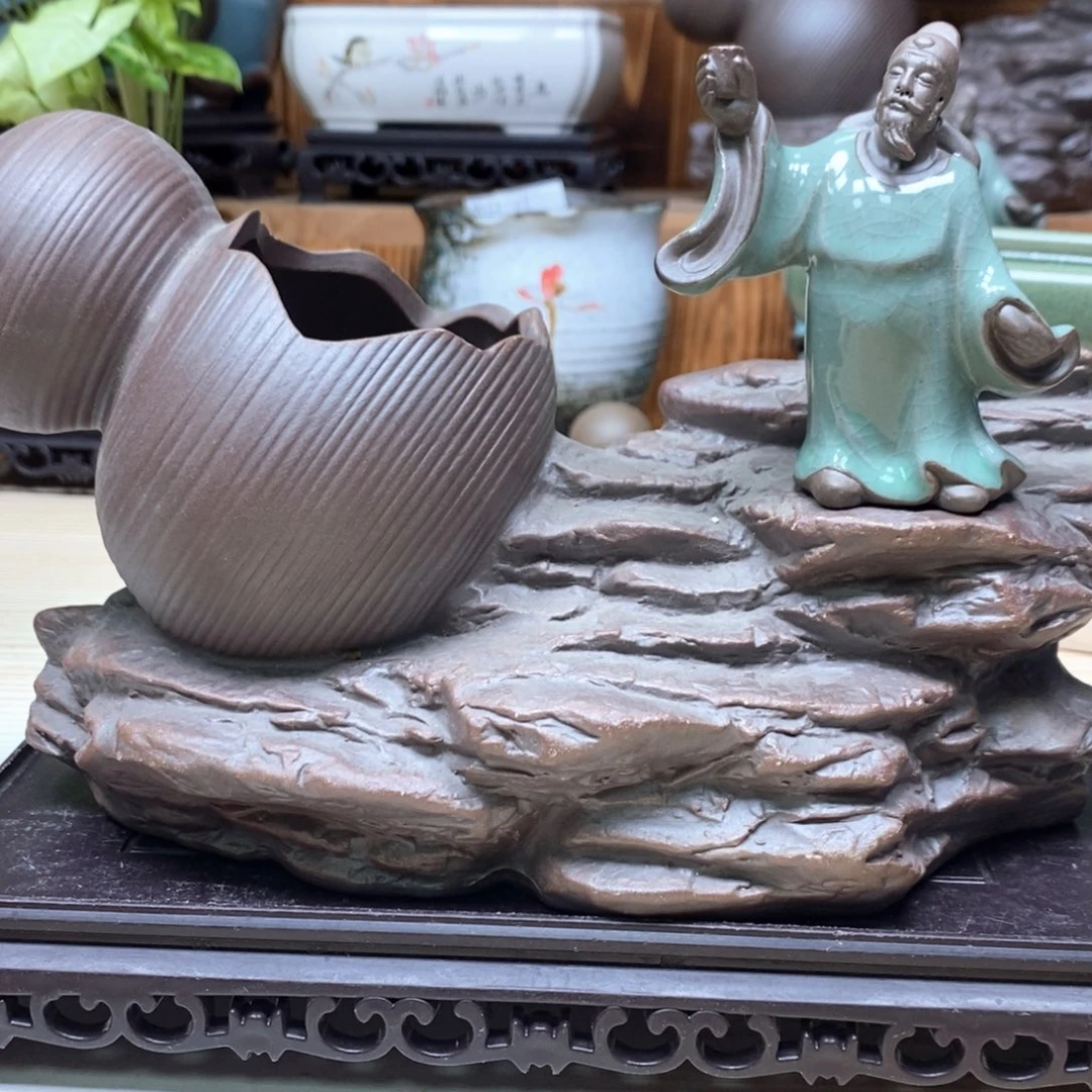 紫砂花盆陶瓷艺术花盆陶瓷
