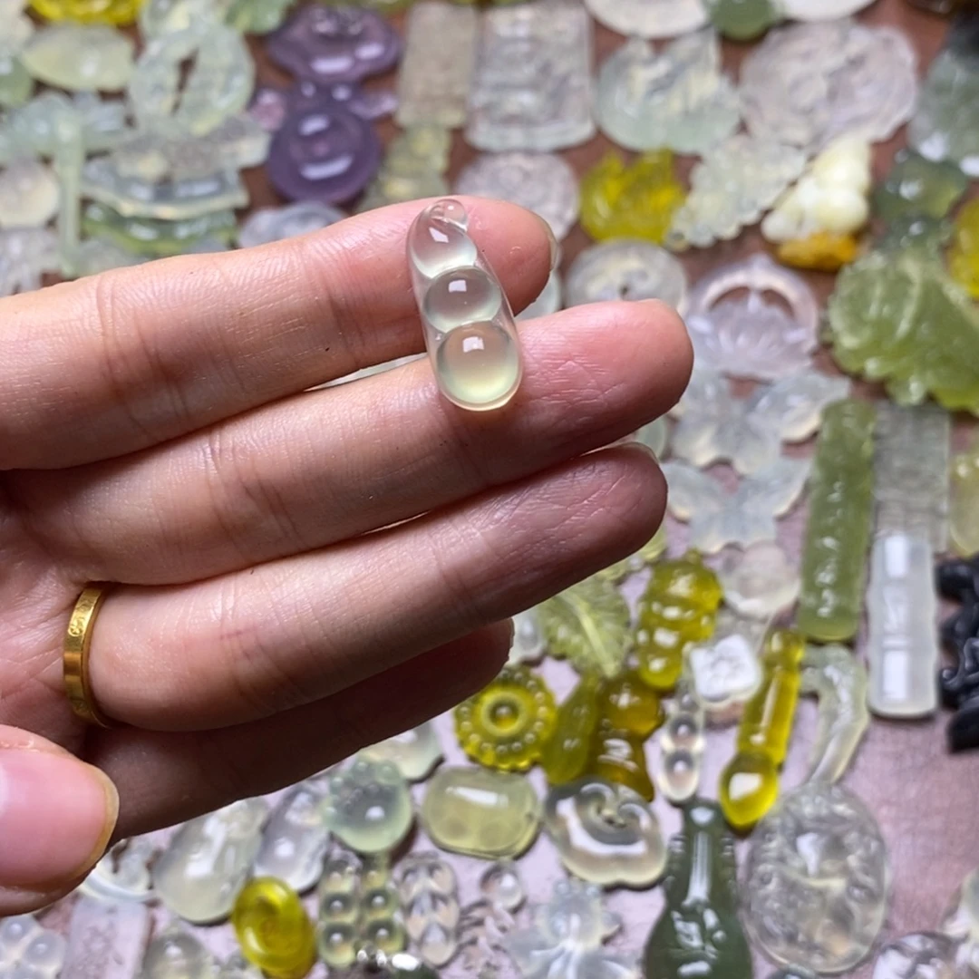 蛇纹石玉合金项链