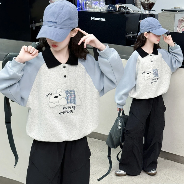 女童秋款卫衣2025新款儿童秋季洋气网红休闲上衣女孩时髦长袖衣服