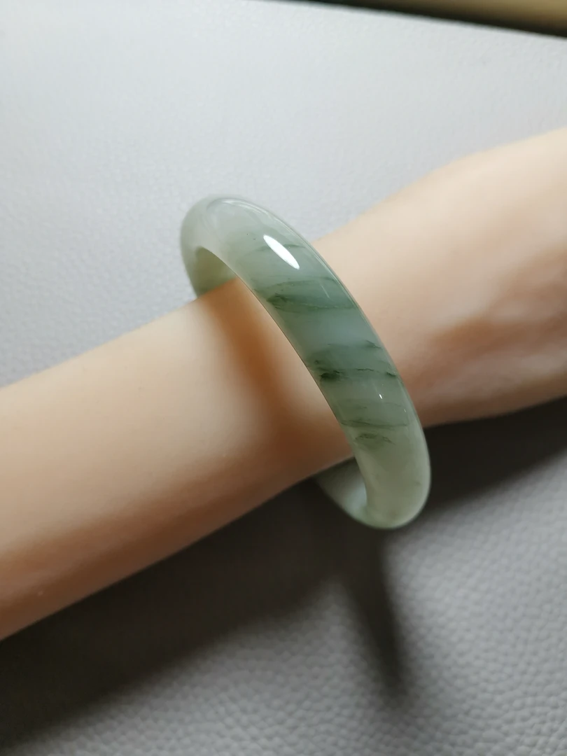 144号B圈口61-62-天然玉石-正品保障，天山翠，冰翠，雪翠