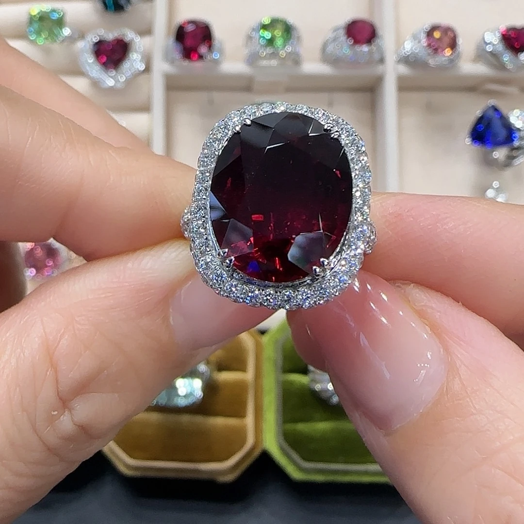 碧玺戒指18K金镶嵌9.05ct