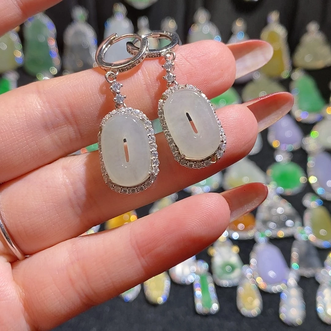 翡翠银S925镶嵌颈饰天然翡翠