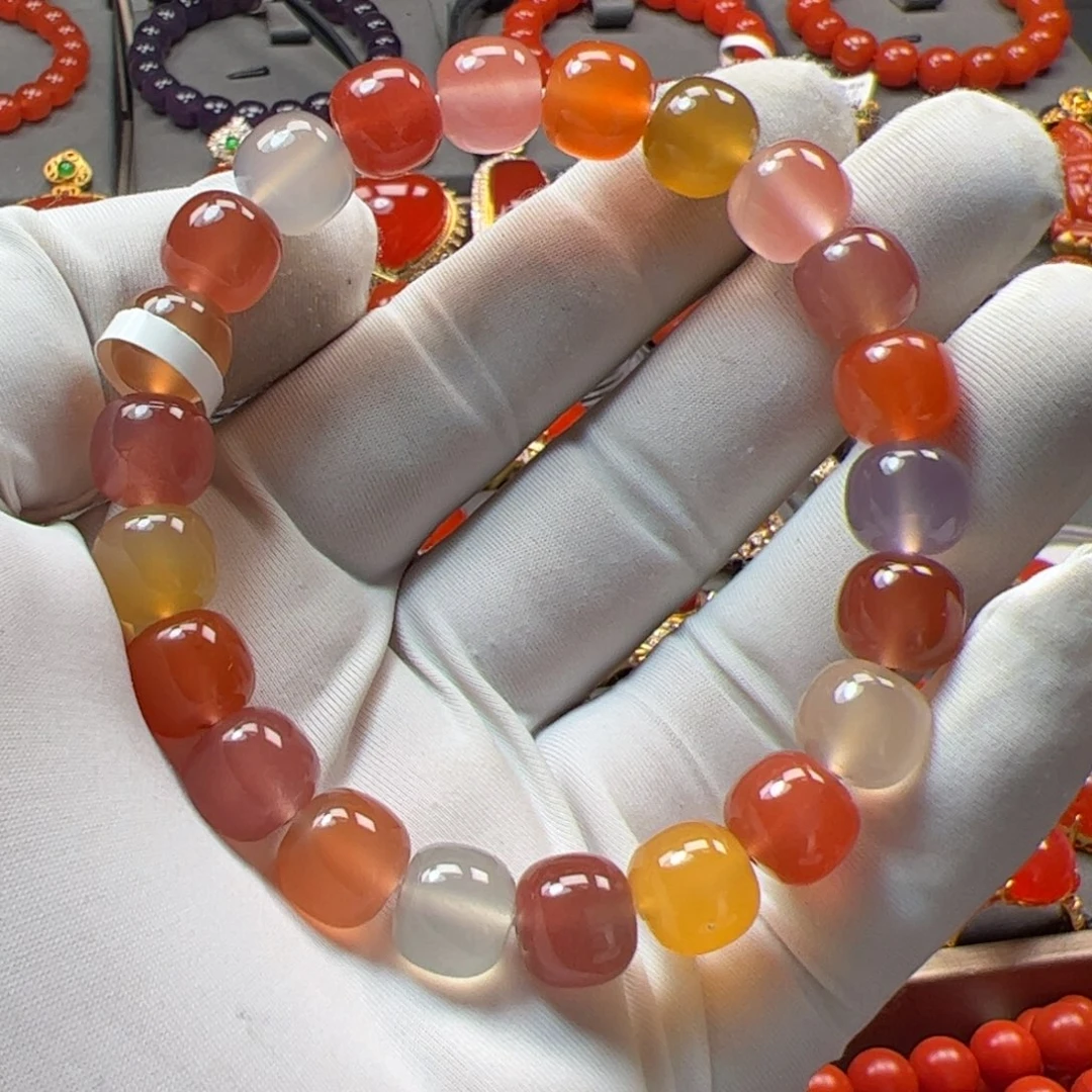 南红玛瑙未镶嵌手串双12福利10mm原矿精品多宝老形手串