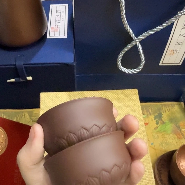 紫砂杯 两只 茶杯