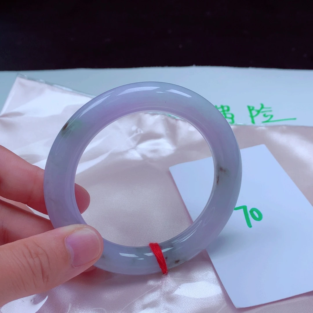 未镶嵌手镯翡翠天然Ａ货翡翠手镯57.4圆条