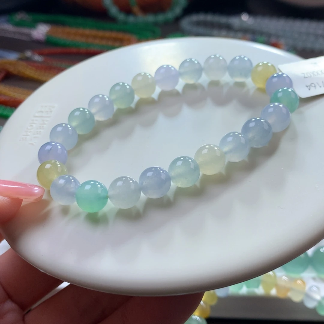 未镶嵌手链翡翠冰润多宝卡8