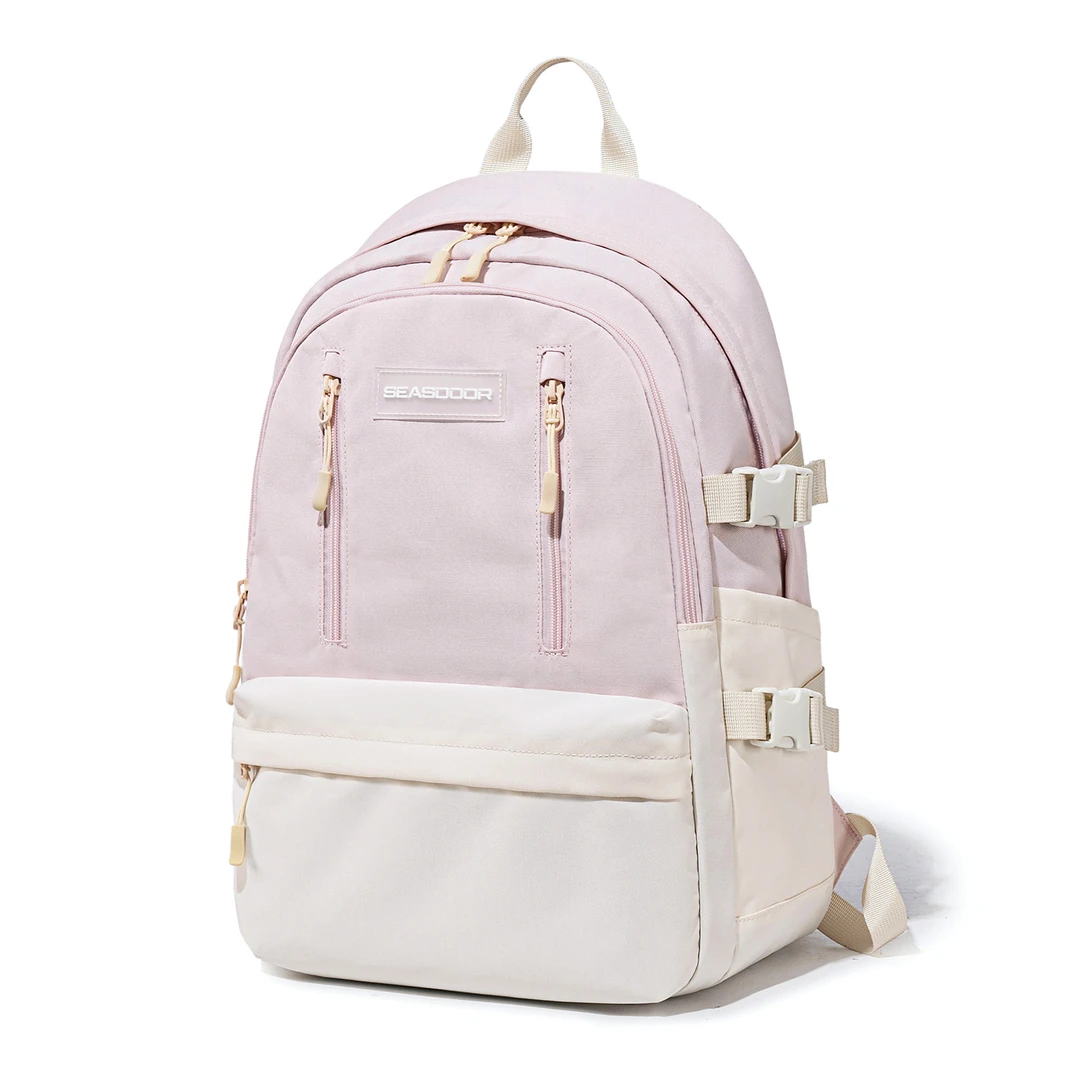 SEASDOOR双肩包女大学生初中高中生防水电脑背包高中生书包推荐