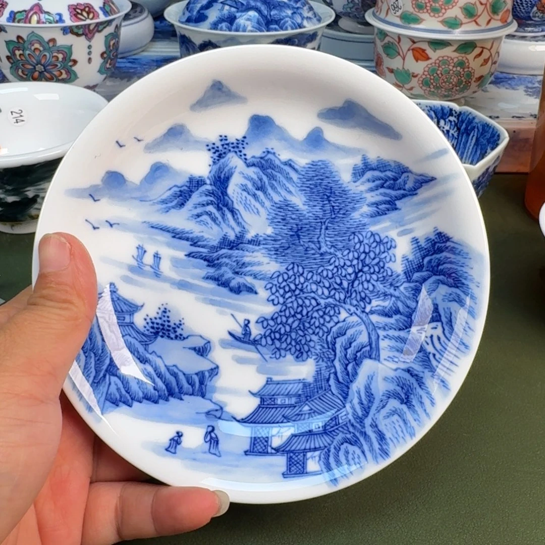 陶瓷景德镇纯手绘茶具圆圆300