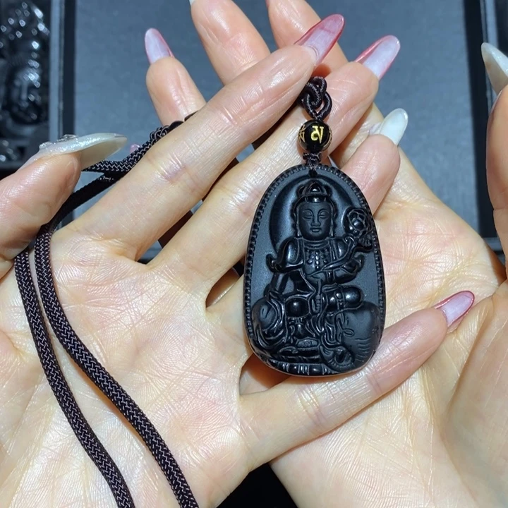 黑曜岩吊坠(不含链)未镶嵌挽*