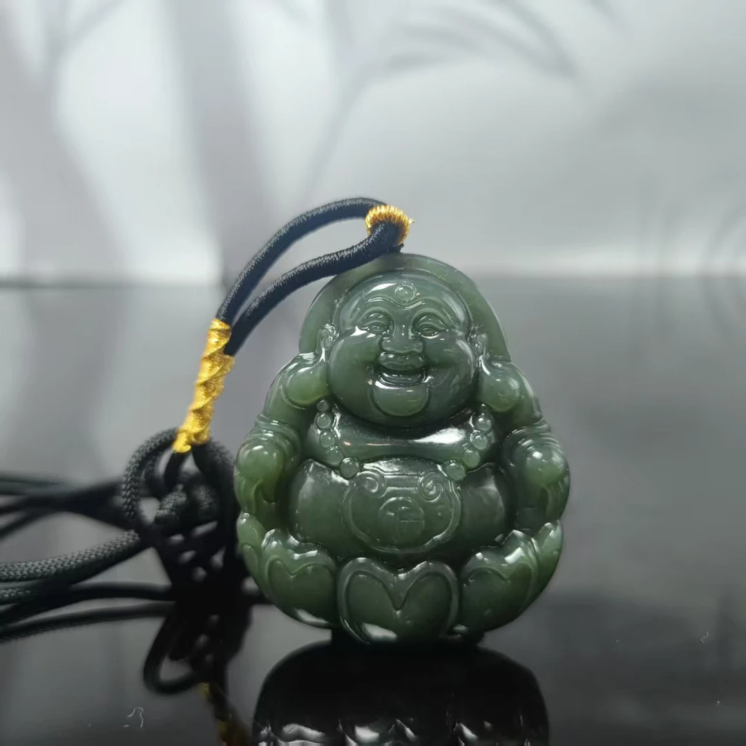 Q和田玉佛公吊坠2455