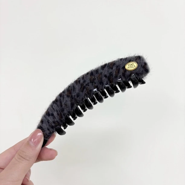 L567夕洛豹纹10cm香蕉夹时尚百搭简约气质大发量发夹