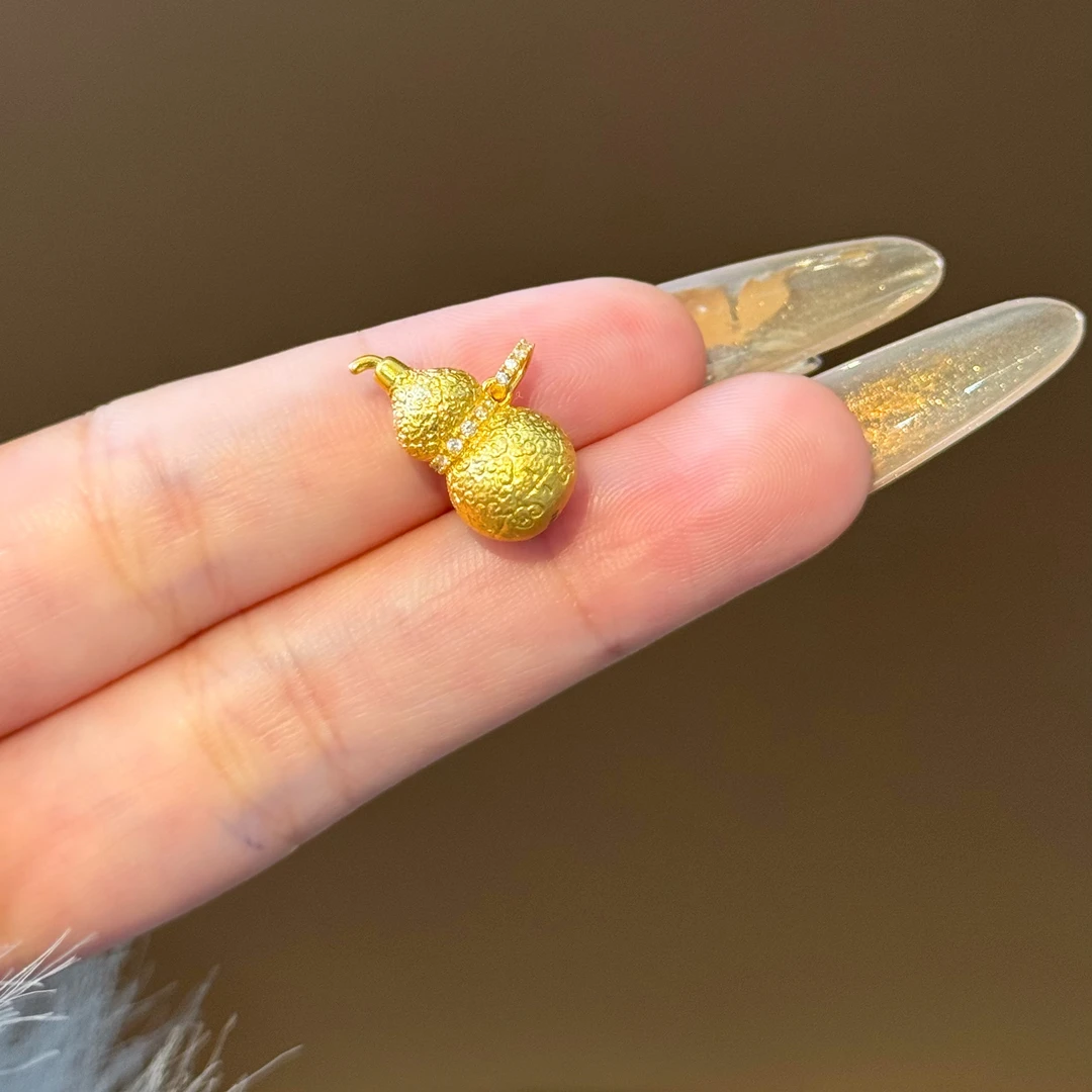 【巧儿专属】18k金龙鳞纹小葫芦