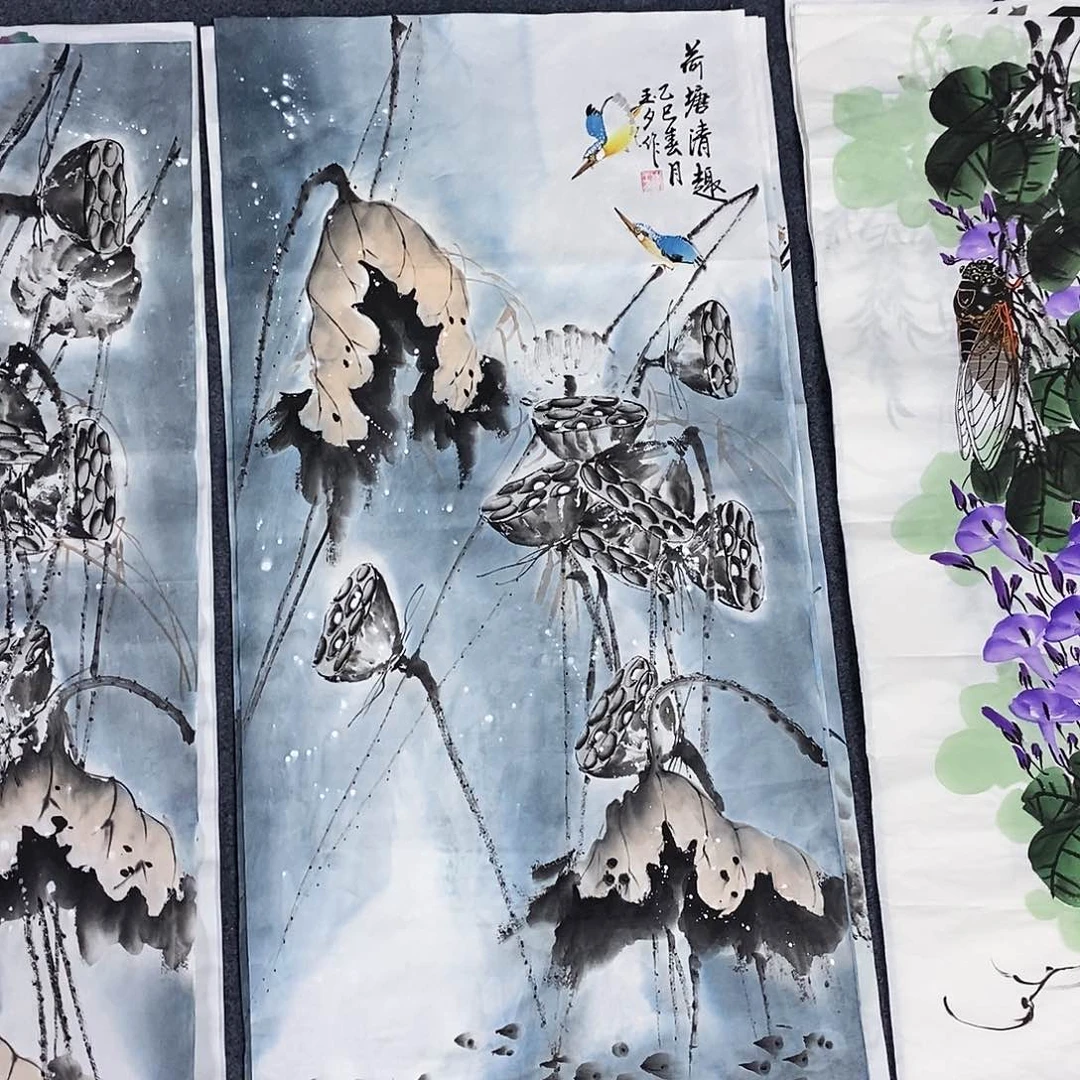 国画尺寸100✖️50三尺手绘画
