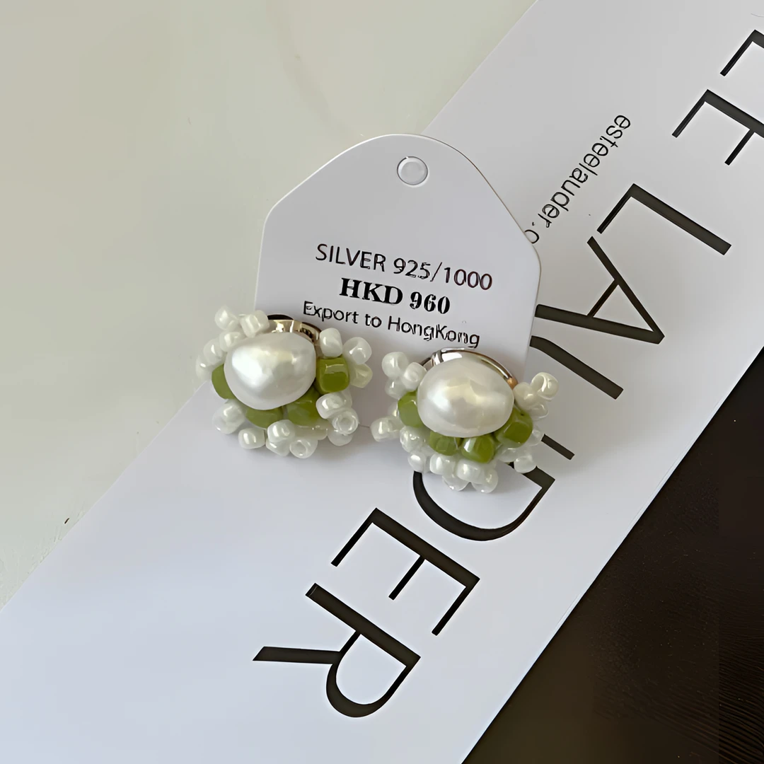 036手工原创小众设计感淡水珍珠时尚百搭简约耳环