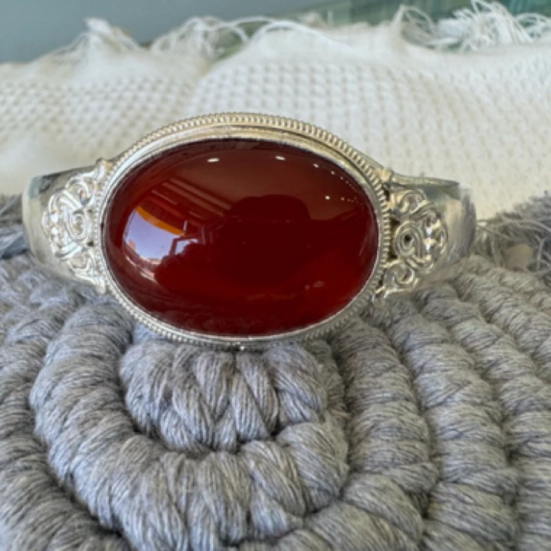 足银手镯 足银手镯 蒙古元素手镯