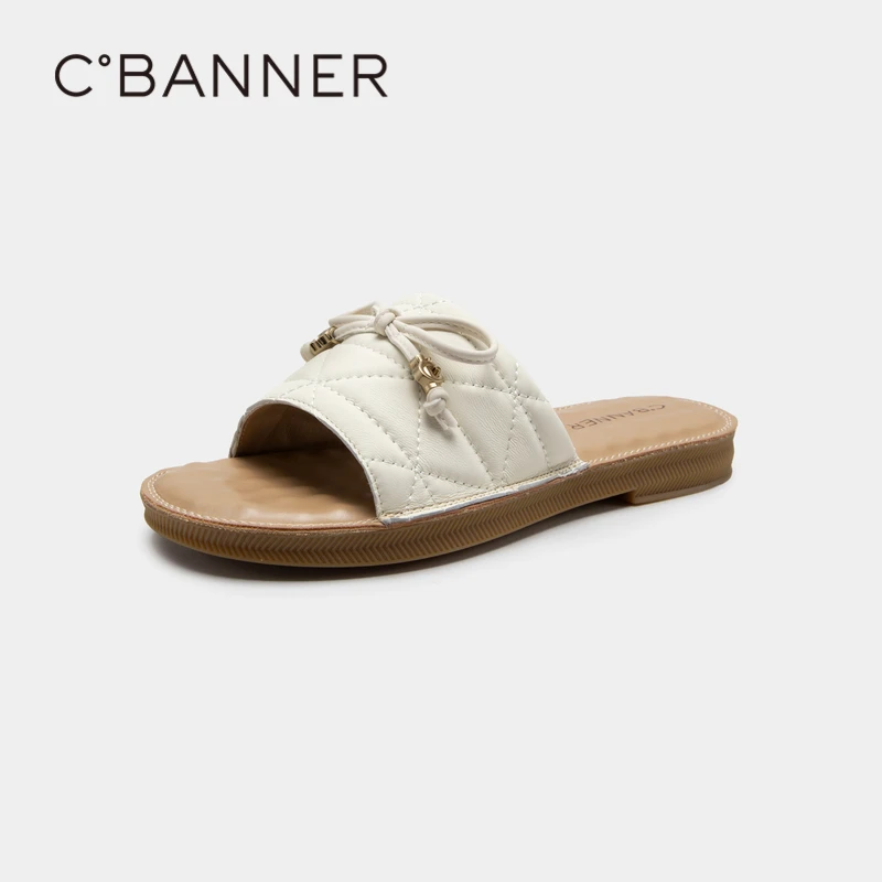 千百度2023夏季凉拖鞋塞纳河畔平底凉拖A23370832