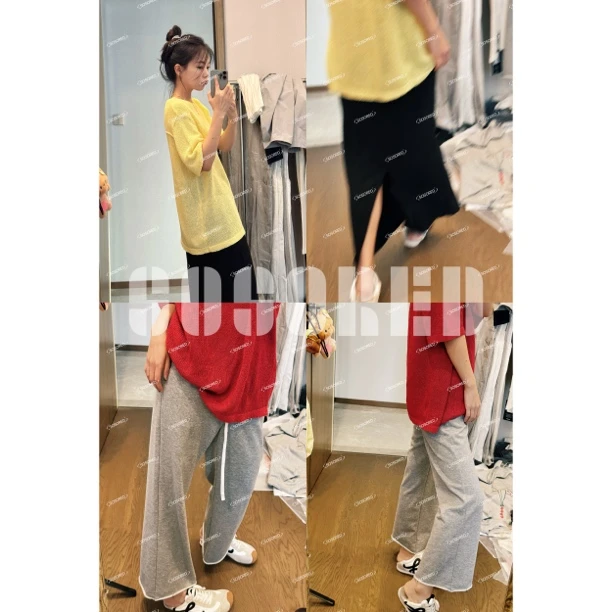 SOSORED / row风廓形进口和纸纱圆领针织衫