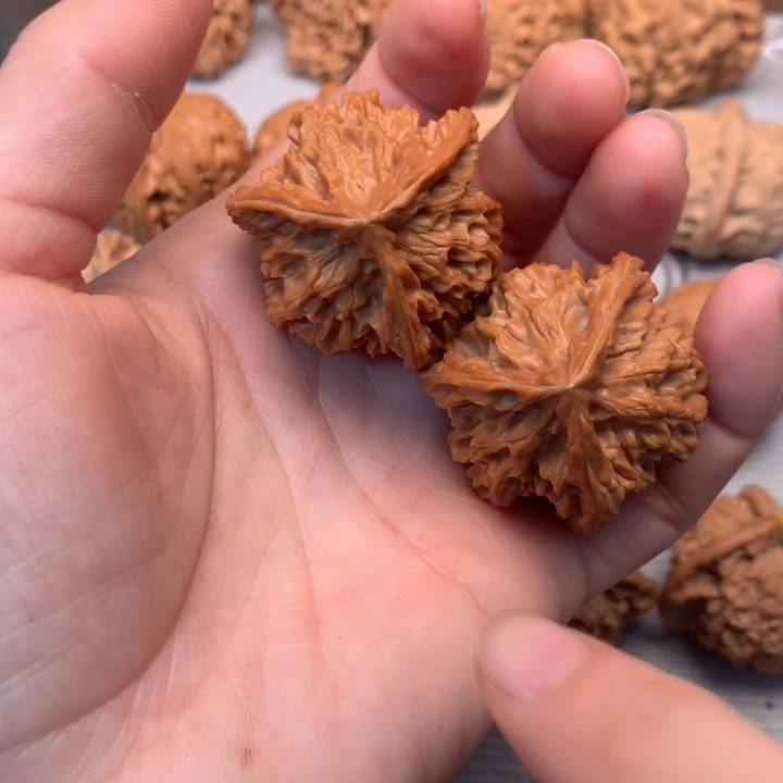 贺***庆文玩核桃把件三棱