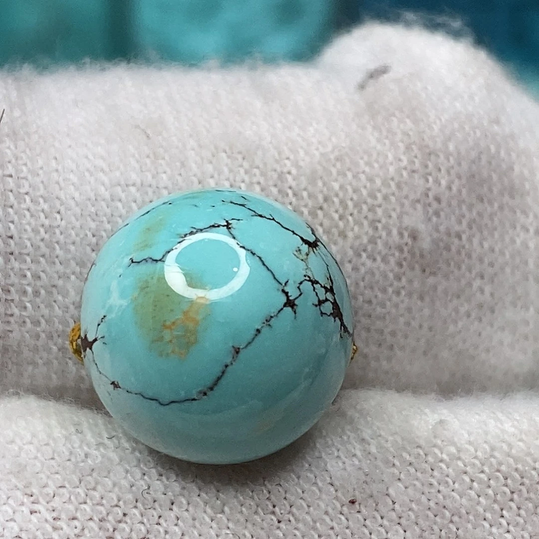 绿松石未镶嵌原矿绿松石地大质检