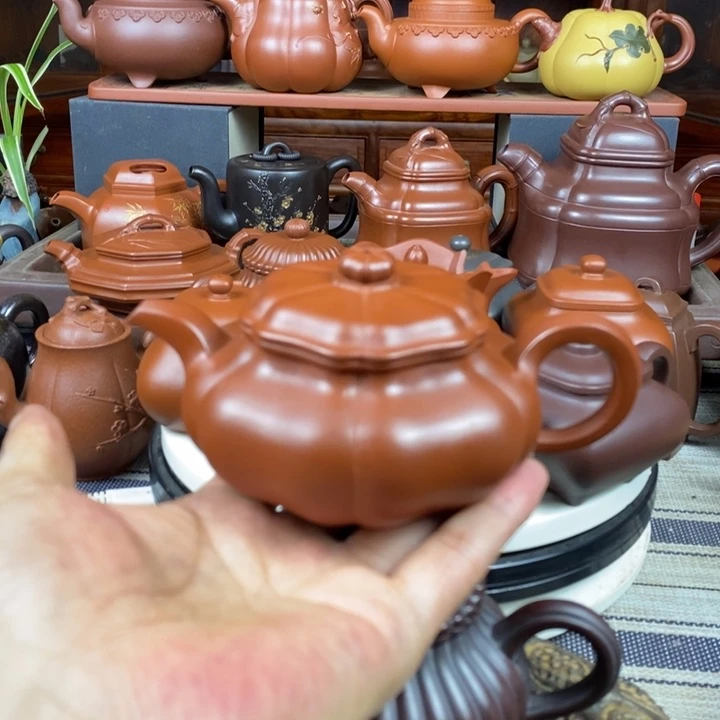 茶壶紫砂葵仿古130-230-300cc原矿赵庄朱泥特价