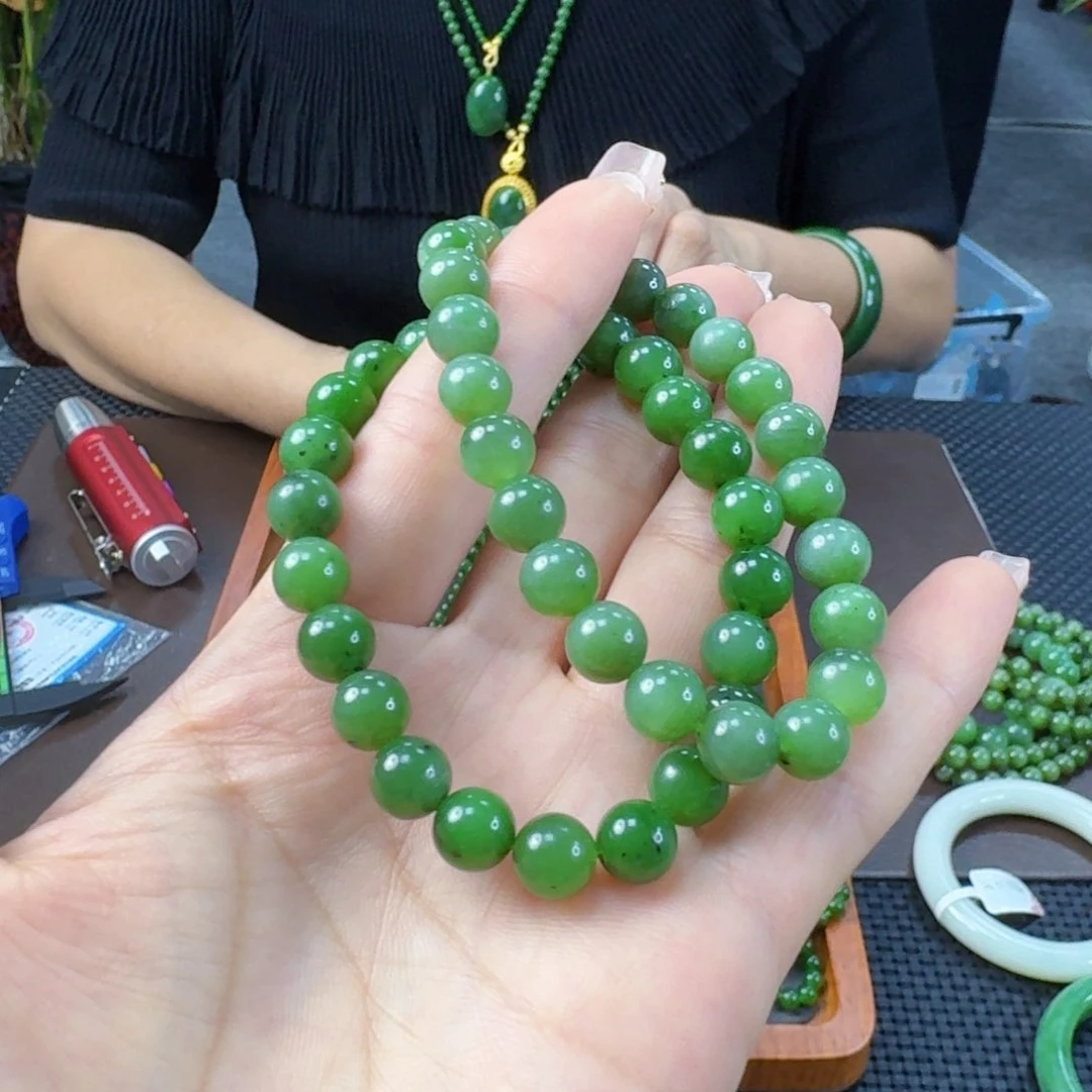 手链未镶嵌和田玉（碧玉）发其一卡8