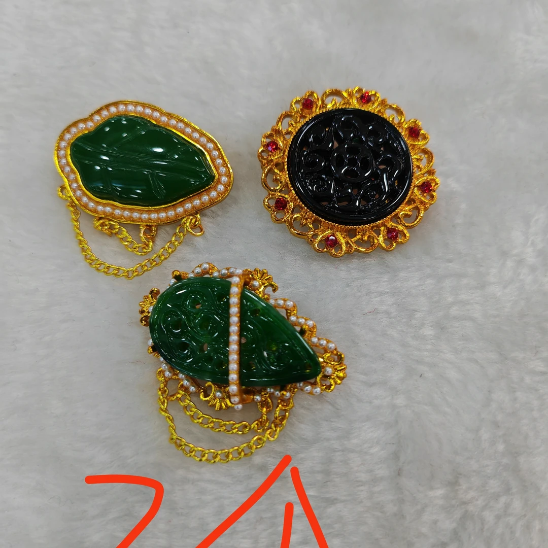 铁合金大理石胸针 女士胸针到手三个