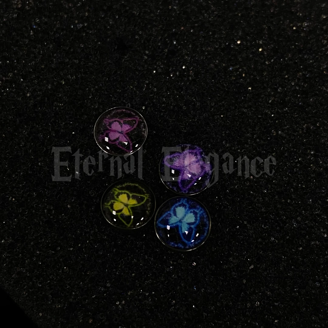 钛钢耳饰 Eternal彩色多巴胺蝴蝶舌钉双头可拆卸钛钢穿刺饰品