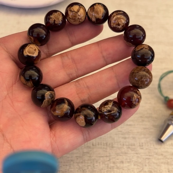 1***宝琥珀未镶嵌颈饰琥珀手串