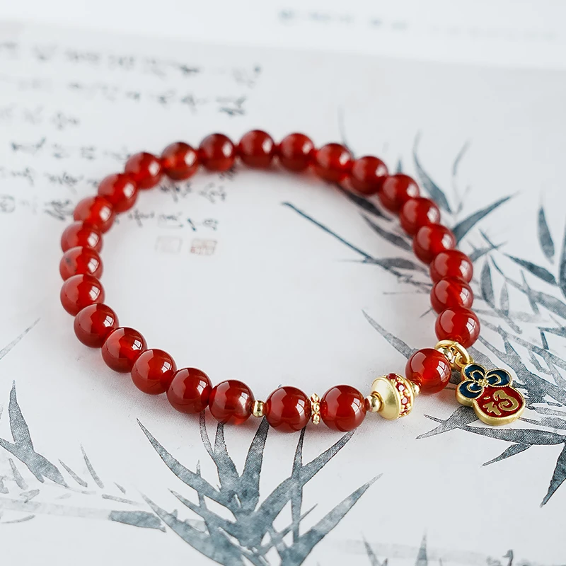 原创设计款红玛瑙单圈手链-Y0620