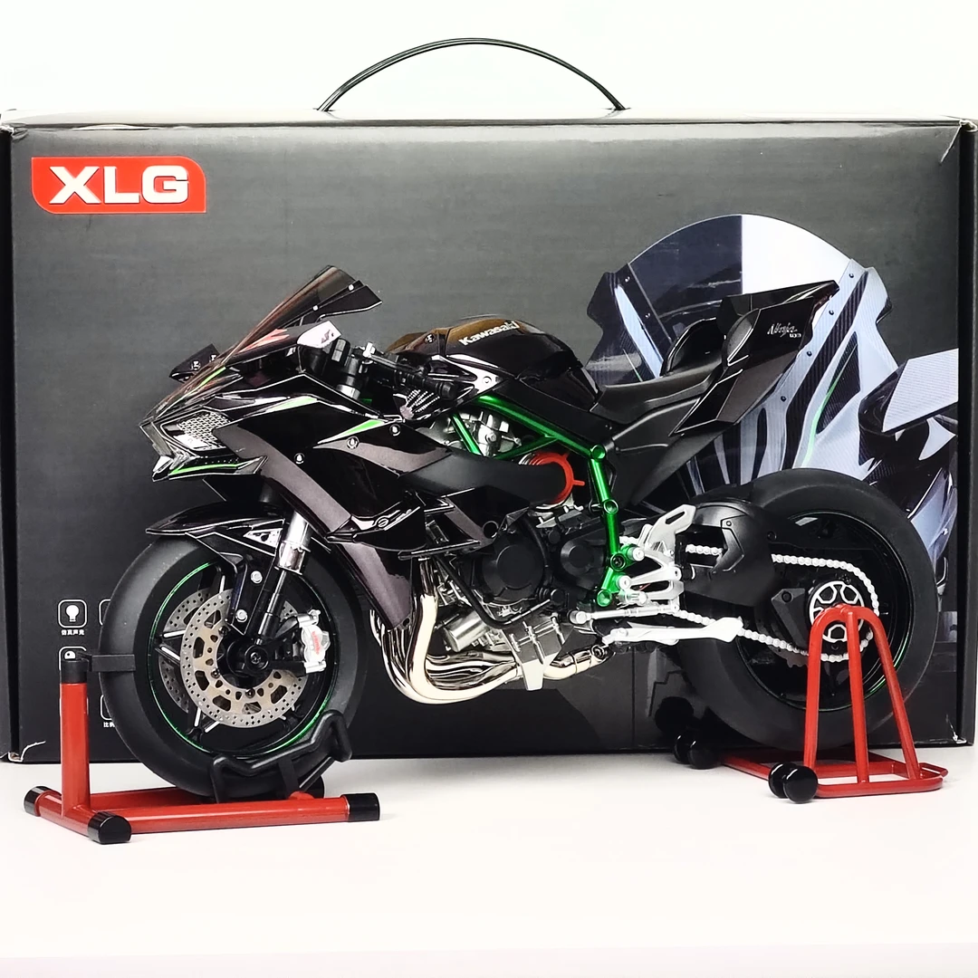 【动态版珍藏级】川崎H2 1:6 机车模型礼品摆件