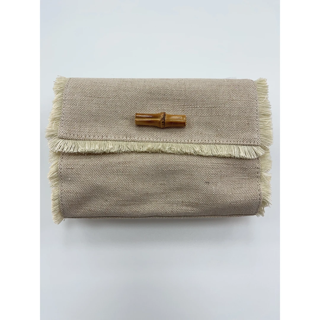 雅家米色麻布化妆包！收纳包！001