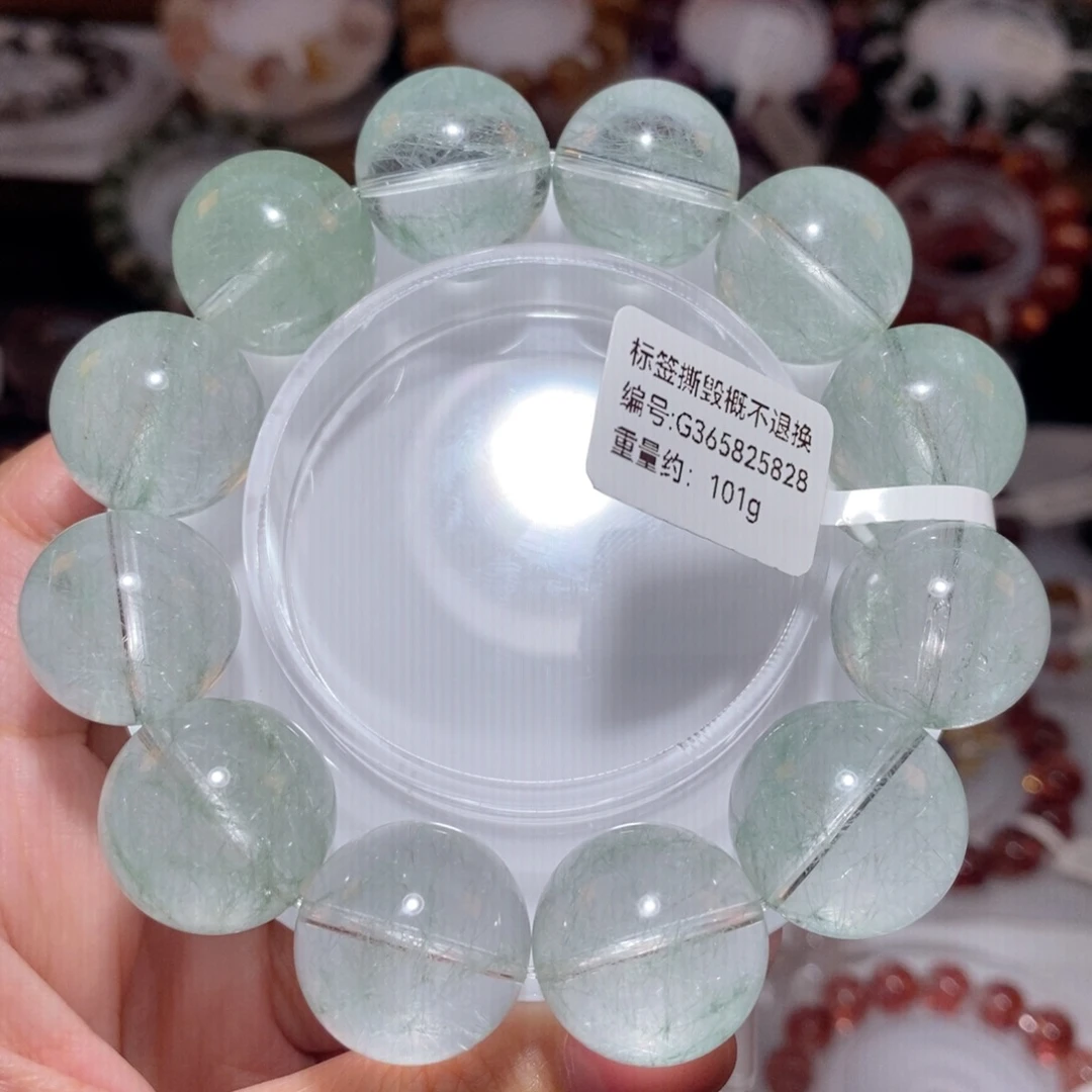 未镶嵌手链水晶F绿兔毛18.8