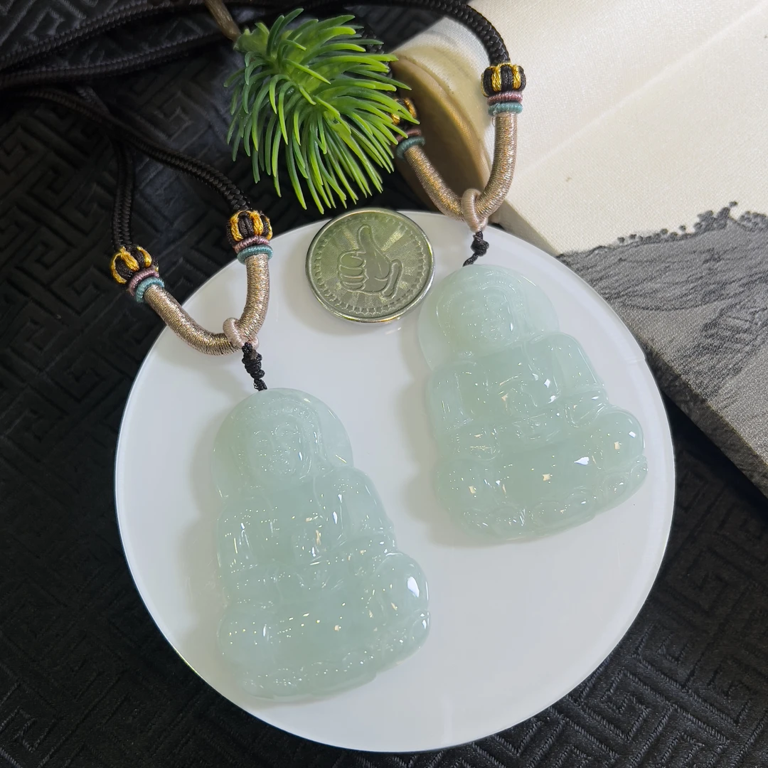 【芬姐珠宝】 YM795B-5 观音 天然缅甸A货翡翠多样性发一件