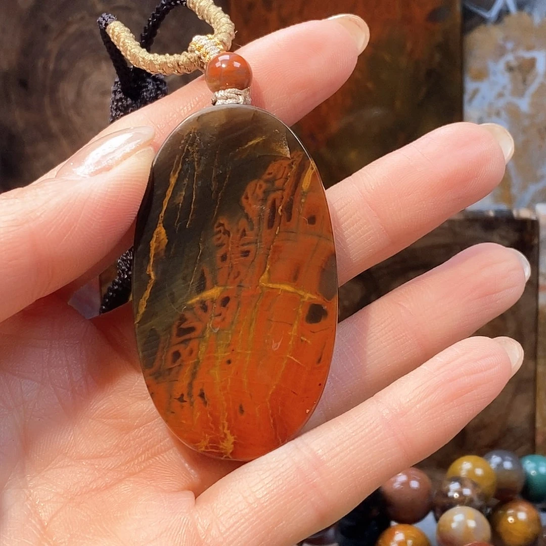 未镶嵌天然北票硅化玉方牌硅化玉