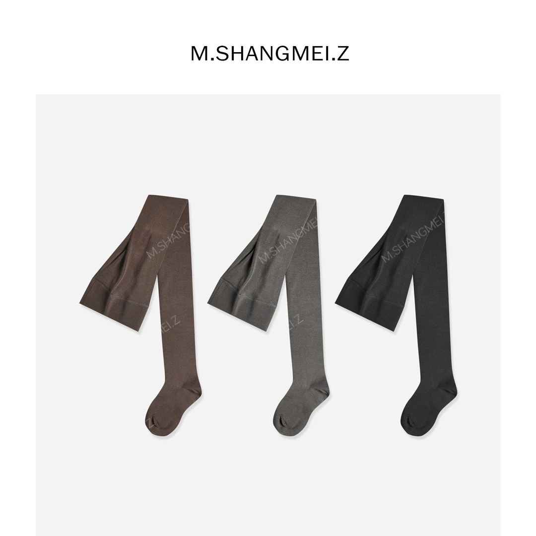 M.SHANGMEI.Z/沐熙美大哥显瘦舒适弹力纯色简约连体裤袜F09411