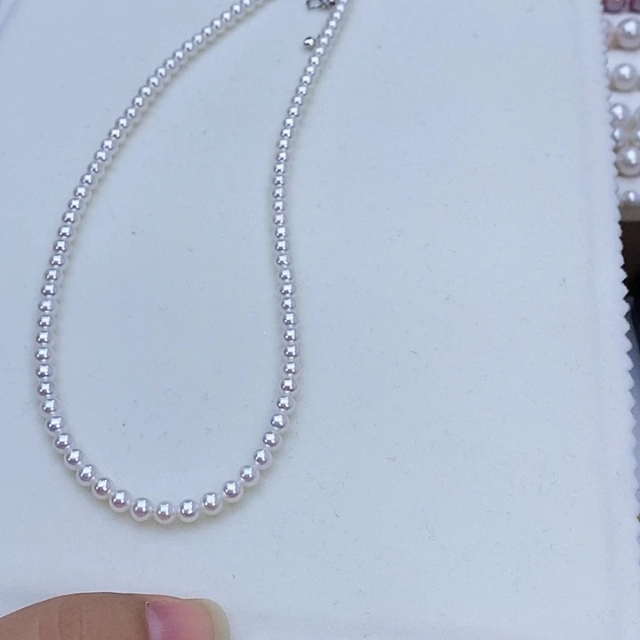 麦***）未镶嵌颈饰淡水珍珠珍珠项链4.6