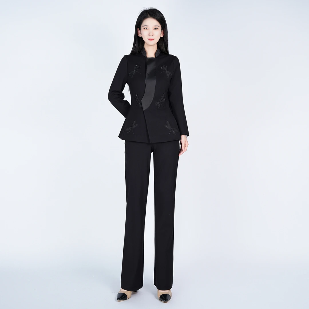 浒城古娘中式高定轻奢通勤洛婷罗马套装HCSS050961+HCSS050962