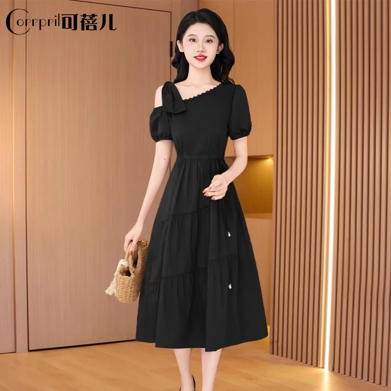 【可蓓儿】品牌小个子优雅气质连衣裙女2025新款夏时尚洋气爆款裙子