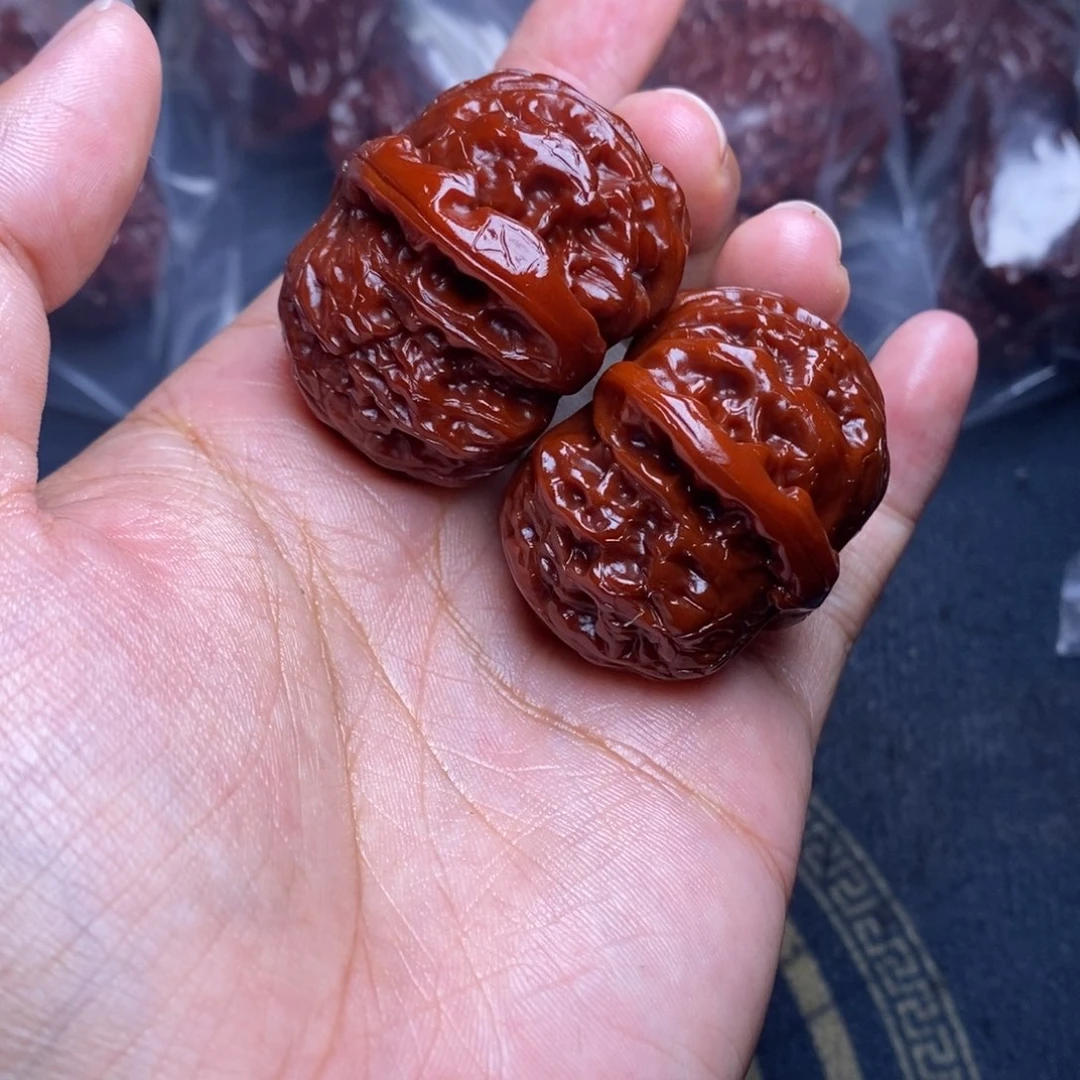 吊坠文玩核桃白狮子39