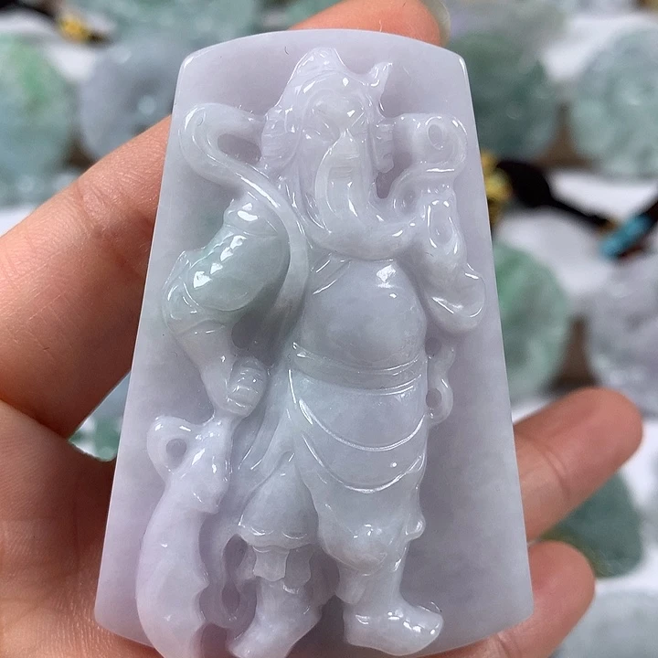 颈饰未镶嵌翡翠立体工艺关二爷福利